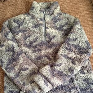 American Eagle Outfitters Camouflage Sherpa Hoodie